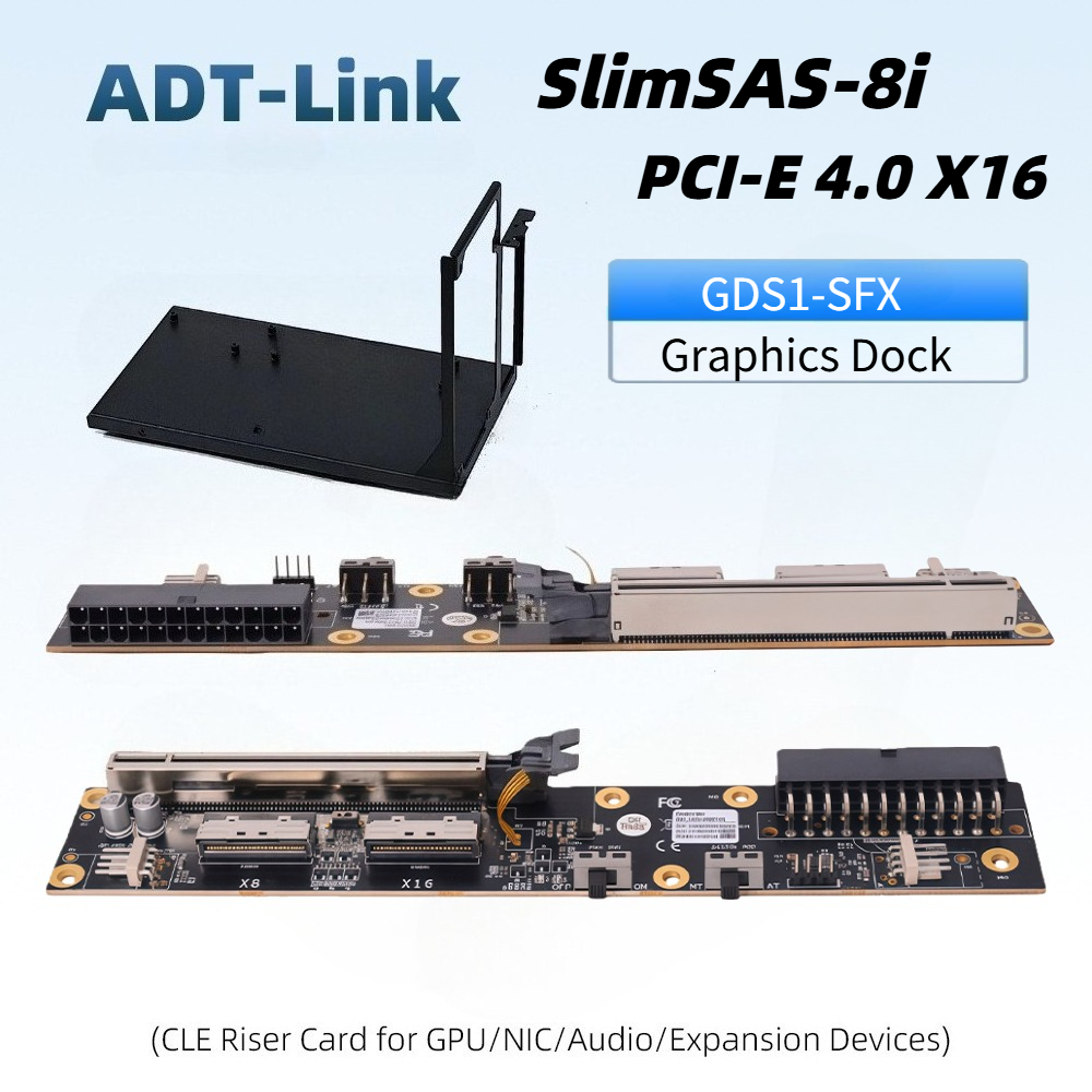 Oculink Egpu Dock Graphics Card - Podwójna stacja dokująca Dual SlimSAS 8i