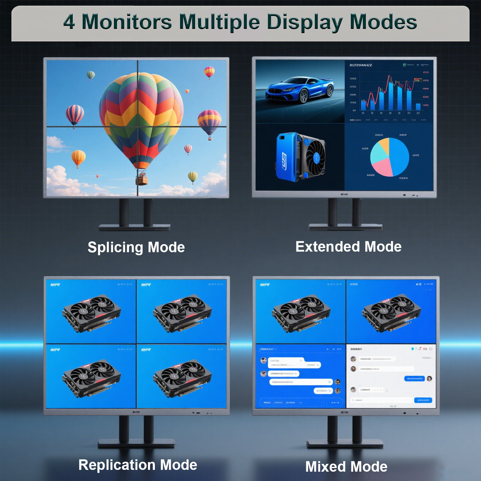 Karta graficzna SRhonyra GeFor – 4 Hdmi Multi Monitor Video Card 4K recenzja i cena