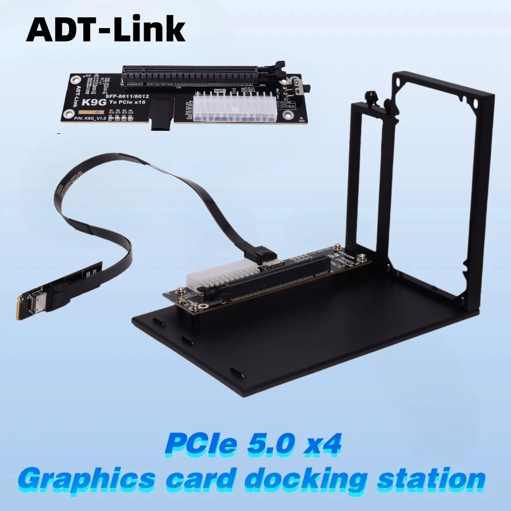 ADT-Link PCIe 5.0 4.0 128Gbps  – Oculink Egpu Dock Graphics Card recenzja i cena
